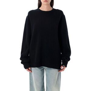 EXTREME CASHMERE Crew Neck Knit Sweater Men RAVEN BLACK Sweaters & Cardigans